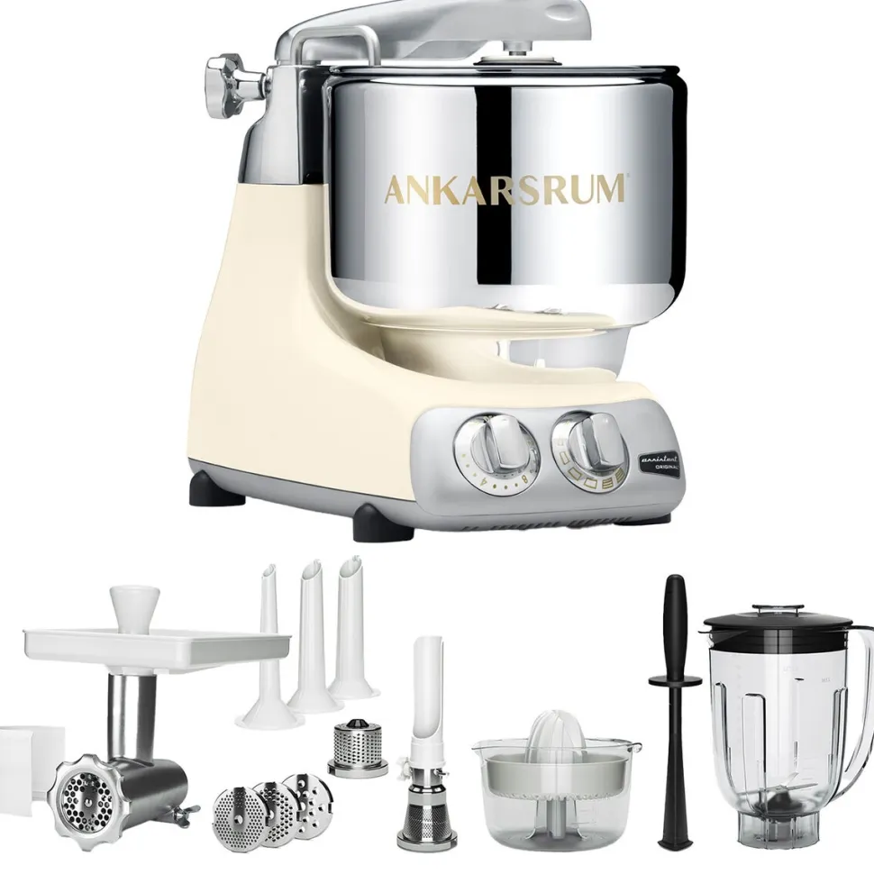 Ankarsrum Assistent Light Créme + Tillbehörspaket Deluxe