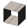 Bakform/Fyrkantig Anslagsring, 10x10x10cm
