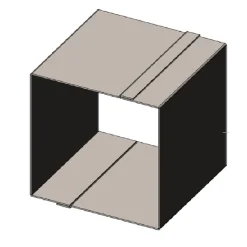 Bakform/Fyrkantig Anslagsring, 10x10x10cm