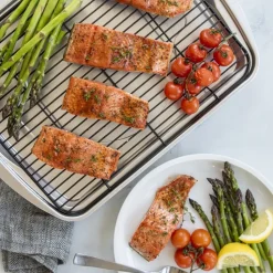 Bakplåt med ugnssäkert galler, Large, Naturals - Nordic Ware