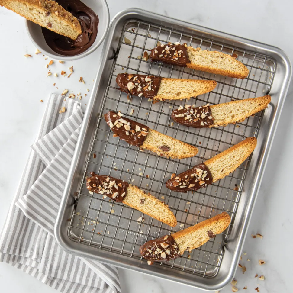 Bakplåt med ugnssäkert galler, Quarter Sheet, Naturals - Nordic Ware