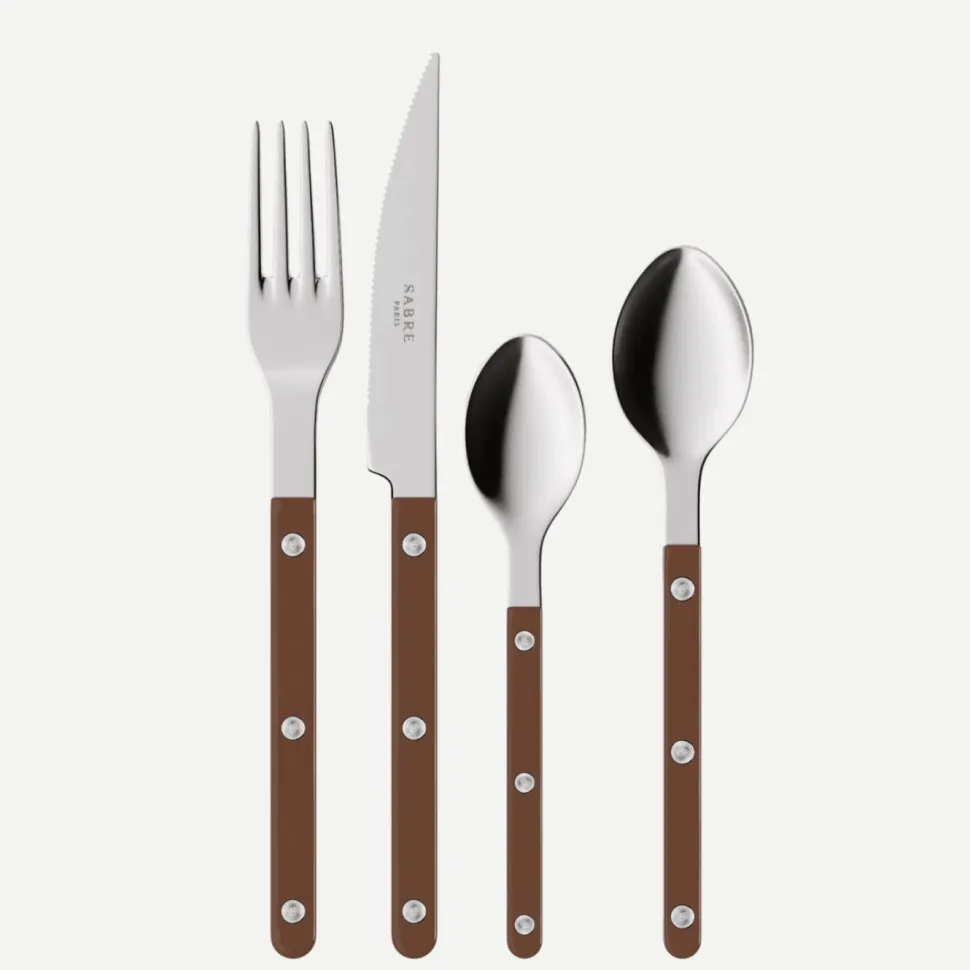 Bestickset, 4 delar, Bistrot, Chocolate - Sabre Paris