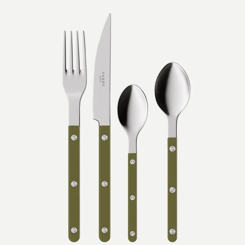 Bestickset, 4 delar, Bistrot, Green fern - Sabre Paris
