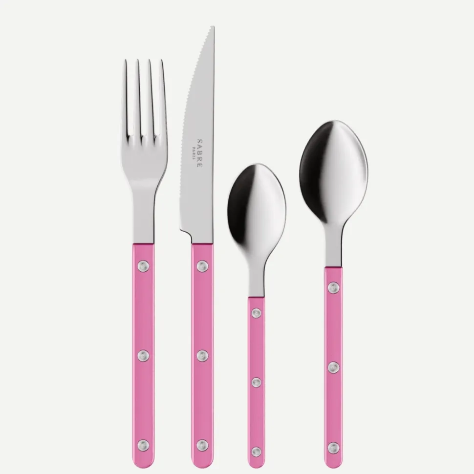 Bestickset, 4 delar, Bistrot Pearly, Pink - Sabre Paris
