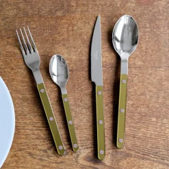 Bestickset, 4 delar, Bistrot Pearly, Moss - Sabre Paris