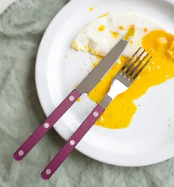 Bestickset, 4 delar, Bistrot Pearly, Aubergine - Sabre Paris