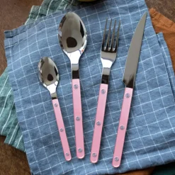 Bestickset, 24 delar, Bistrot Pearly, Soft pink - Sabre Paris