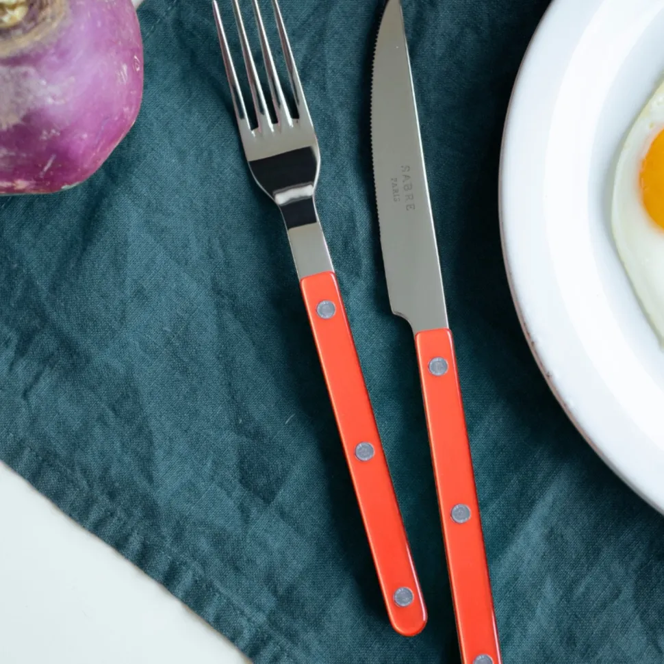 Bestickset, 4 delar, Bistrot Pearly, Orange - Sabre Paris