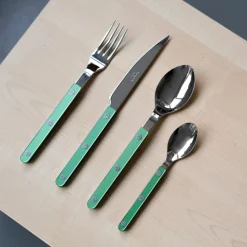 Bestickset, 4 delar, Bistrot Pearly, Garden green - Sabre Paris