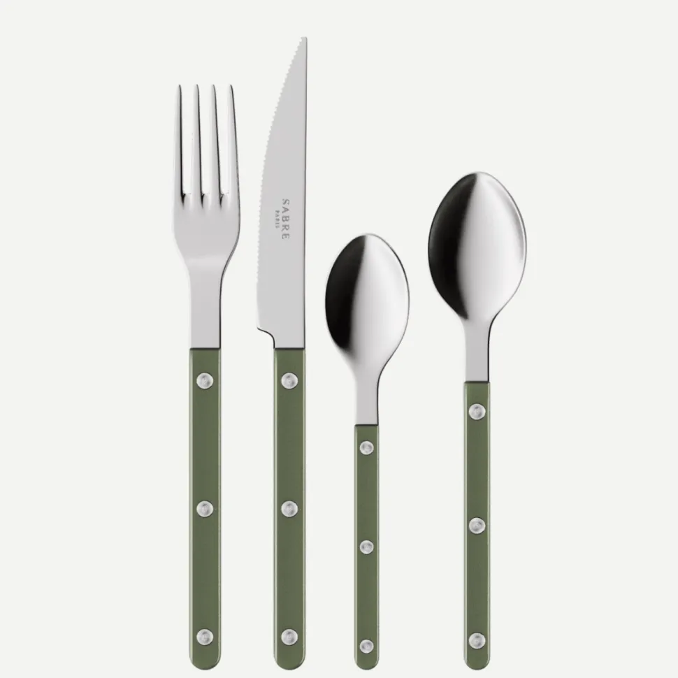 Bestickset, 4 delar, Bistrot Pearly, Dark green - Sabre Paris