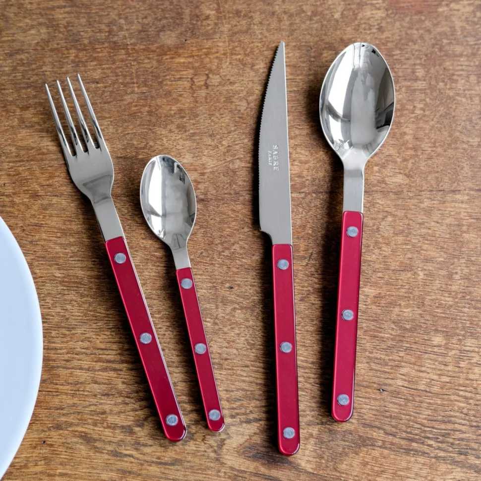 Bestickset, 4 delar, Bistrot Pearly, Red - Sabre Paris