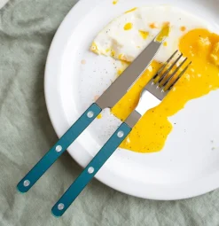 Bestickset, 4 delar, Bistrot Pearly, Turquoise - Sabre Paris