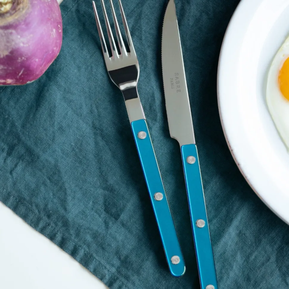 Bestickset, 4 delar, Bistrot Pearly, Turquoise - Sabre Paris