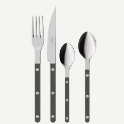Bestickset, 4 delar, Bistrot Pearly, Dark grey - Sabre Paris