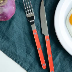 Bestickset, 24 delar, Bistrot Pearly, Orange - Sabre Paris