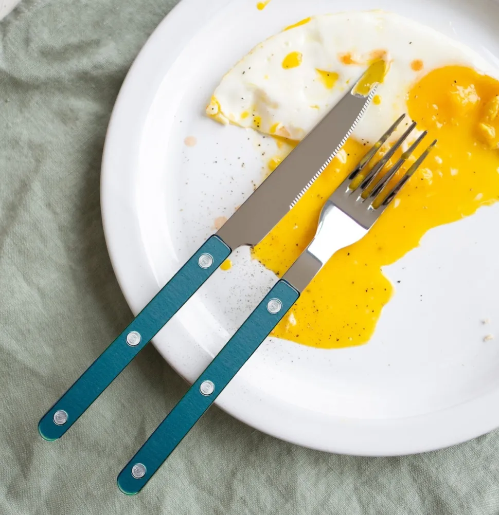 Bestickset, 24 delar, Bistrot Pearly, Turquoise - Sabre Paris