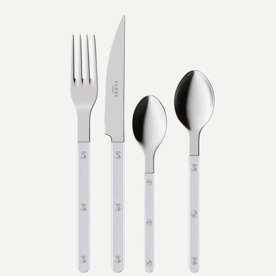 Bestickset, 24 delar, Bistrot Pearly, White - Sabre Paris
