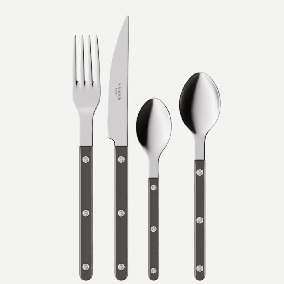 Bestickset, 24 delar, Bistrot Pearly, Dark grey - Sabre Paris