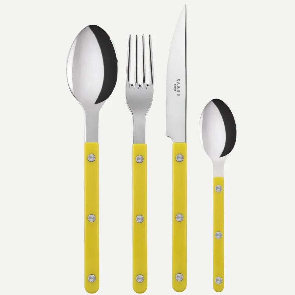 Bestickset, 4 delar, Bistrot, Yellow - Sabre Paris