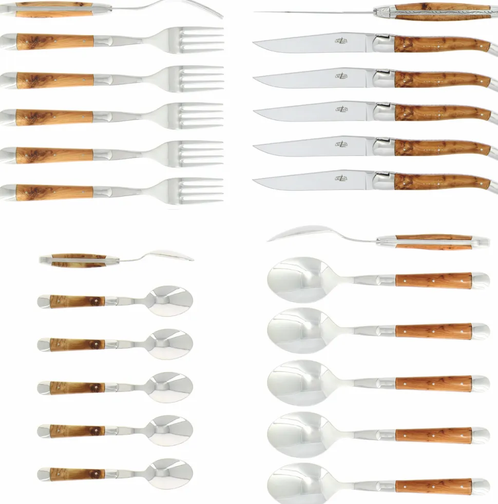 Bestickset 05, Handtag av En, blank, Tradition - Forge de Laguiole