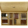 Bestickset 03, Handtag av Tuja, blank, Tradition - Forge de Laguiole