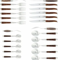Bestickset 05, Handtag av Tuja, blank, Tradition - Forge de Laguiole