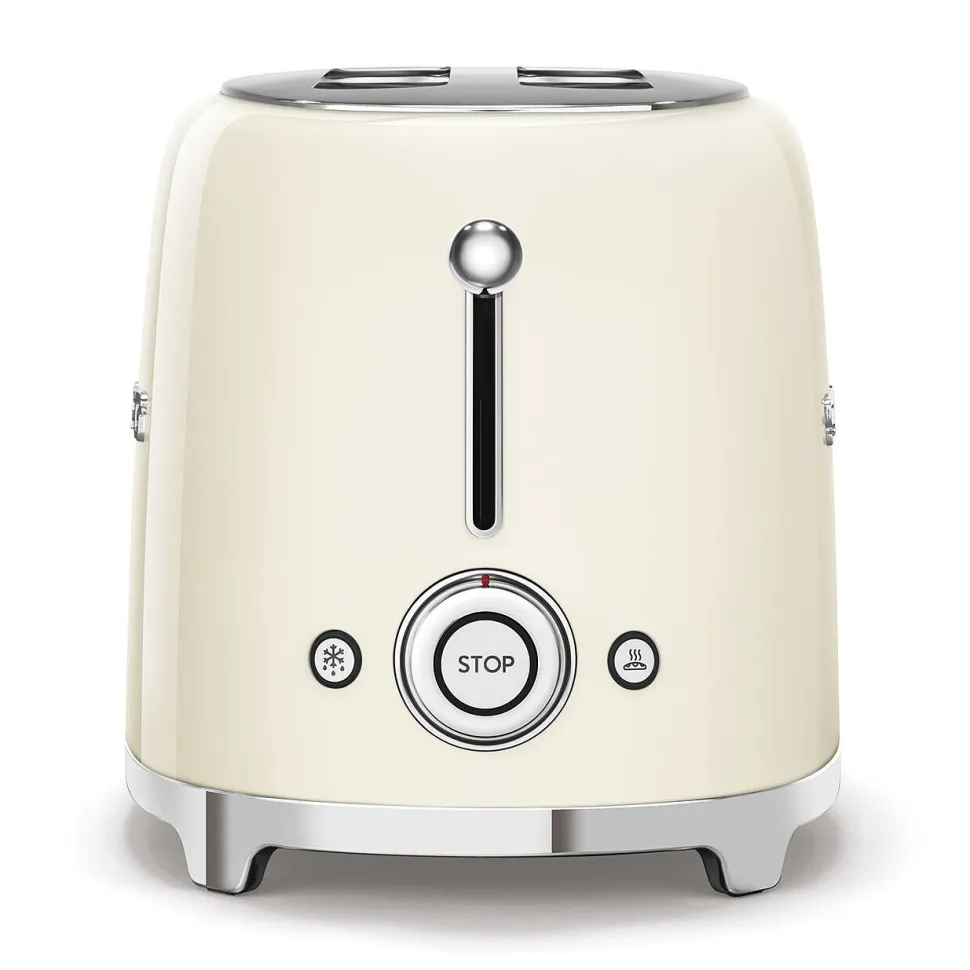 Brödrost, 4 skivor, Långa fack, Creme - Smeg