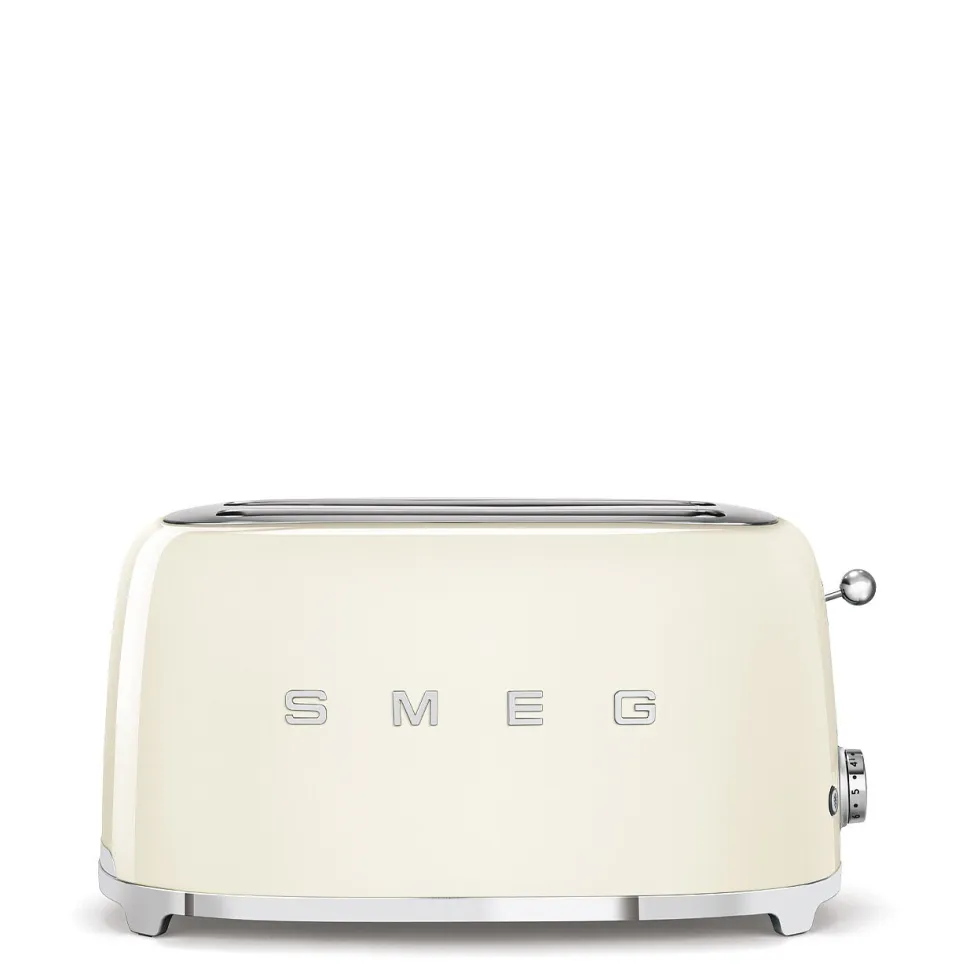 Brödrost, 4 skivor, Långa fack, Creme - Smeg