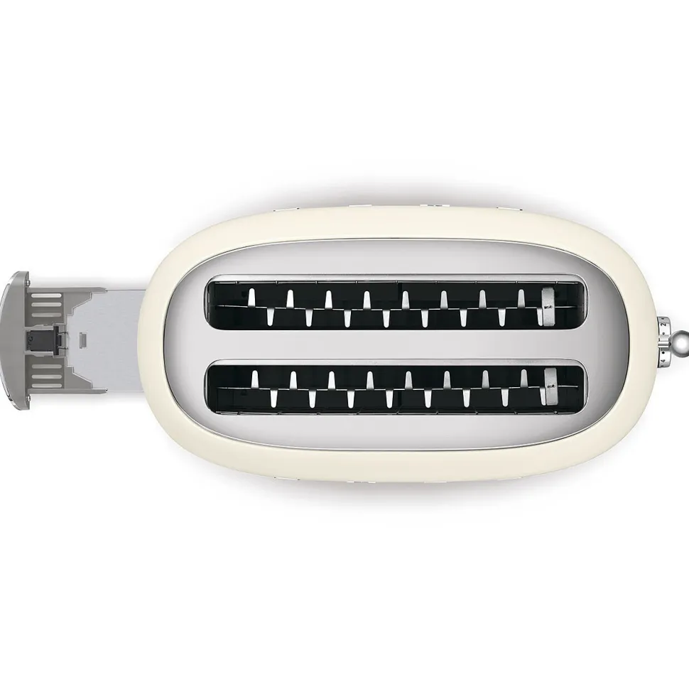 Brödrost, 4 skivor, Långa fack, Creme - Smeg