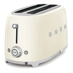 Brödrost, 4 skivor, Långa fack, Creme - Smeg