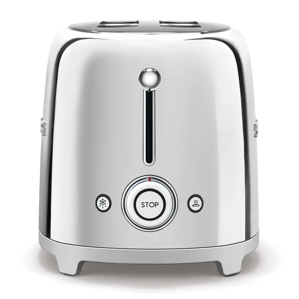 Brödrost, 4 skivor, Långa fack - Smeg - Rostfritt Stål