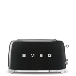 Brödrost, 4 skivor, Långa fack, Svart - Smeg