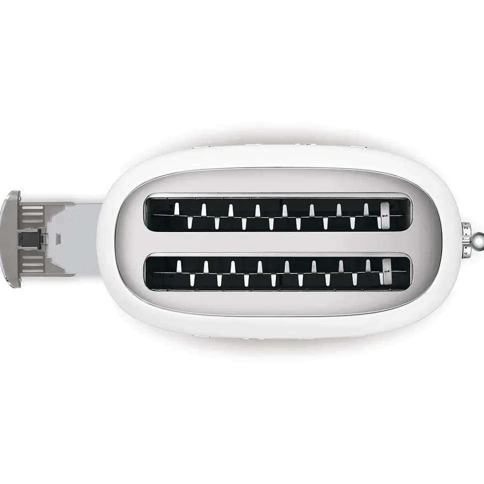 Brödrost, 4 skivor, Långa fack, Vit - Smeg