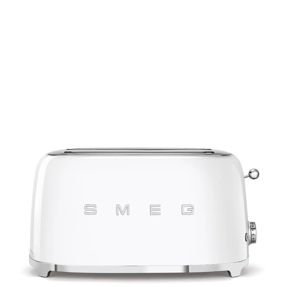 Brödrost, 4 skivor, Långa fack, Vit - Smeg