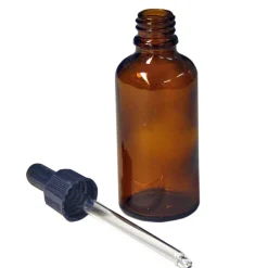 Brun droppflaska med pipett i glas, 50 ml