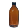 Brun glasflaska med skruvkork, 500 ml