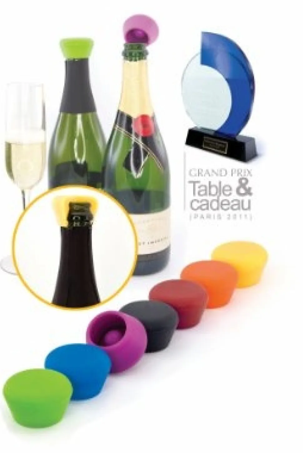 Champagnekork i silikon, 2-pack - Pulltex