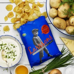 Chips, Gräslök, Dill & Gräddfil, 125g - Larssons chips