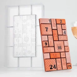 Chokladkakeform Adventskalender med 24 bitar - Martellato