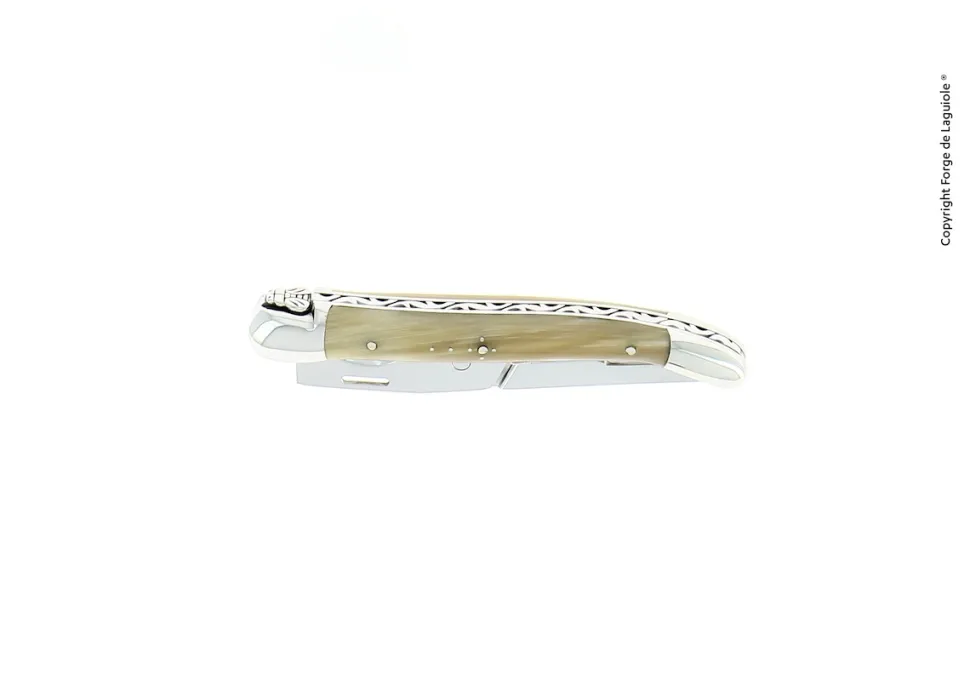 Cigarrsnoppare, handtag av Ljust Horn, blank - Forge de Laguiole