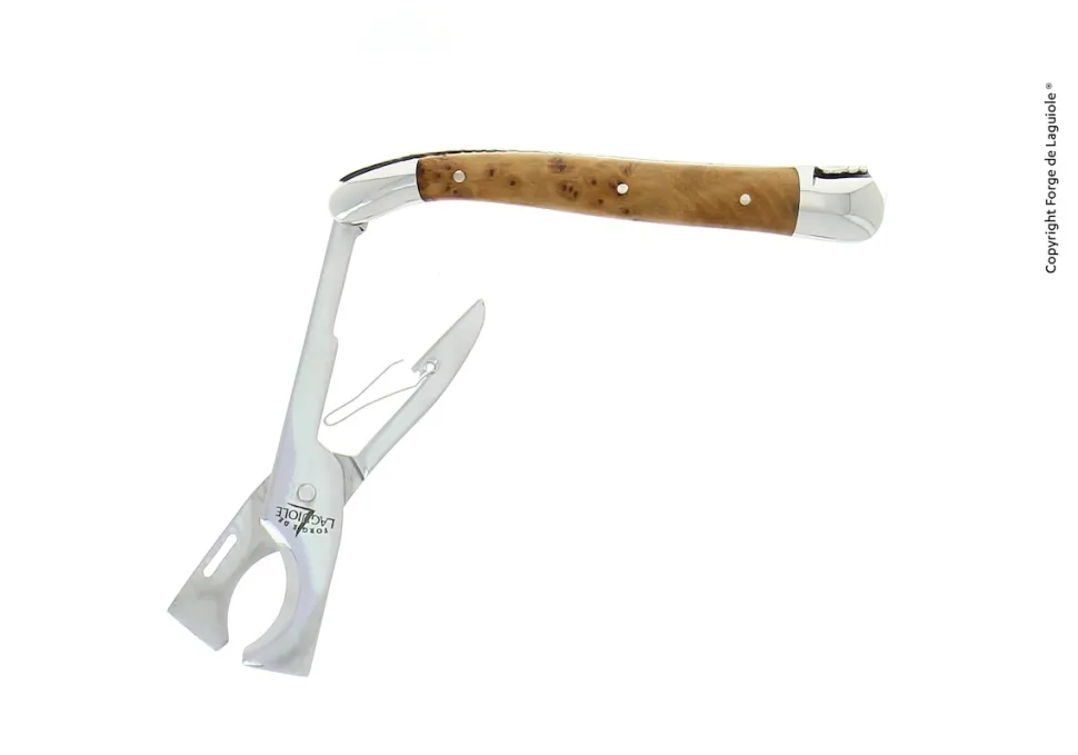 Cigarrsnoppare, handtag av Tuja, blank - Forge de Laguiole