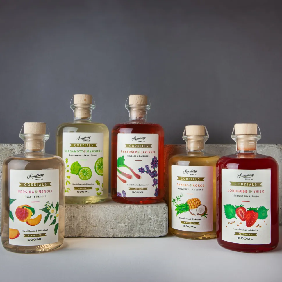 Cordials, Jordgubb & Shiso - Sandberg Drinks Lab
