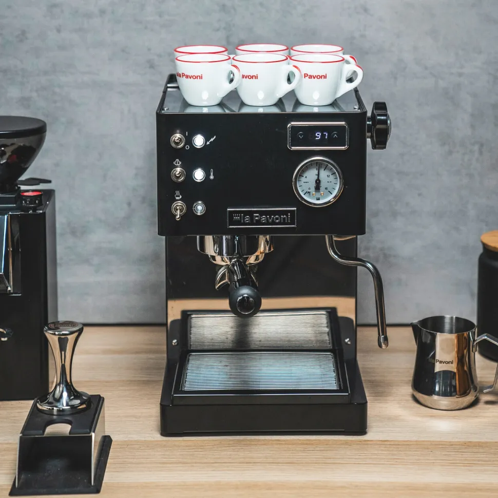 Espressomaskin Casa Bar Pid, Svart - La Pavoni