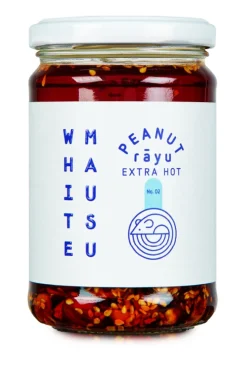 Extra Hot Peanut Rãyu, Krispig chiliolja med jordnötter & sesam, 240 g - White Mausu
