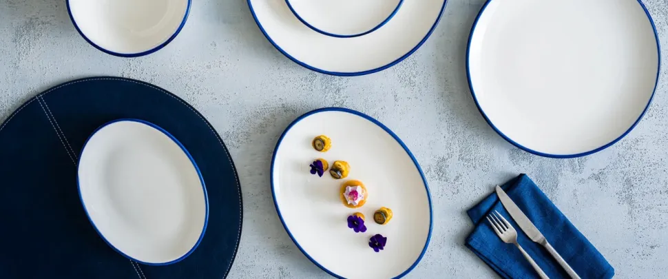 Fat 24 x 11 cm, Gourmet Linea Blue - Bonna
