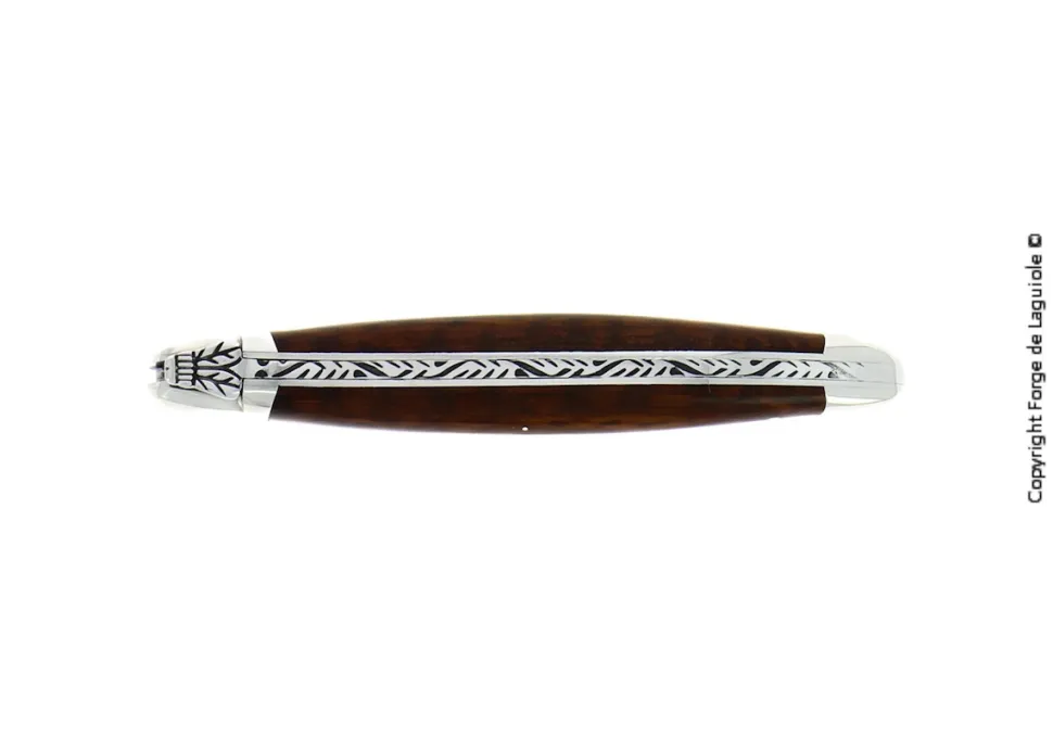 Fällkniv, 12 cm, Handtag av Snakewood, blank, Tradition - Forge de Laguiole