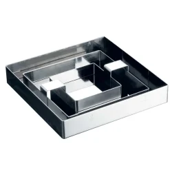 Fyrkantig Tårtring/Anslagsring, Set med distanser - Martellato