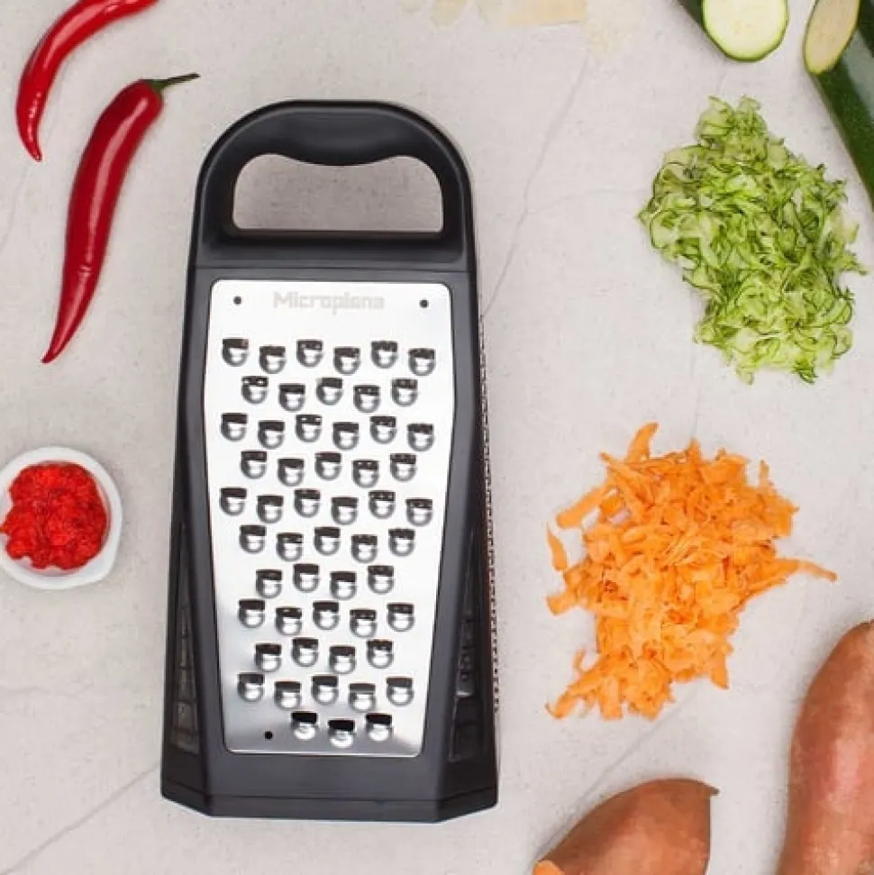 Fyrsidigt boxrivjärn med uppsamling - Microplane