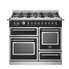 Gasspis Heritage, 100 cm, 6 brännare, 3 ugnar, Mattsvart - Bertazzoni
