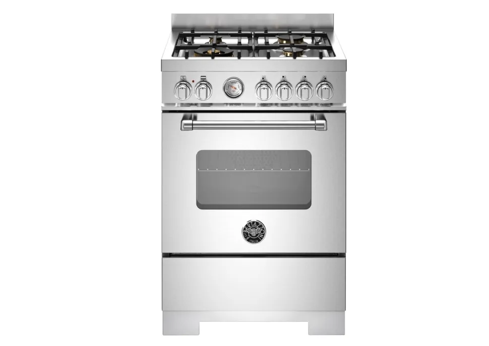 Gasspis Master, 60 cm, 4 brännare, 1 ugn, Rostfri - Bertazzoni
